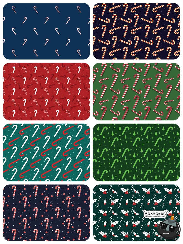 图片[4]-圣诞节雪花驯鹿圣诞树无缝连续装饰图案背景底纹AI矢量图JPG素材-设计猿