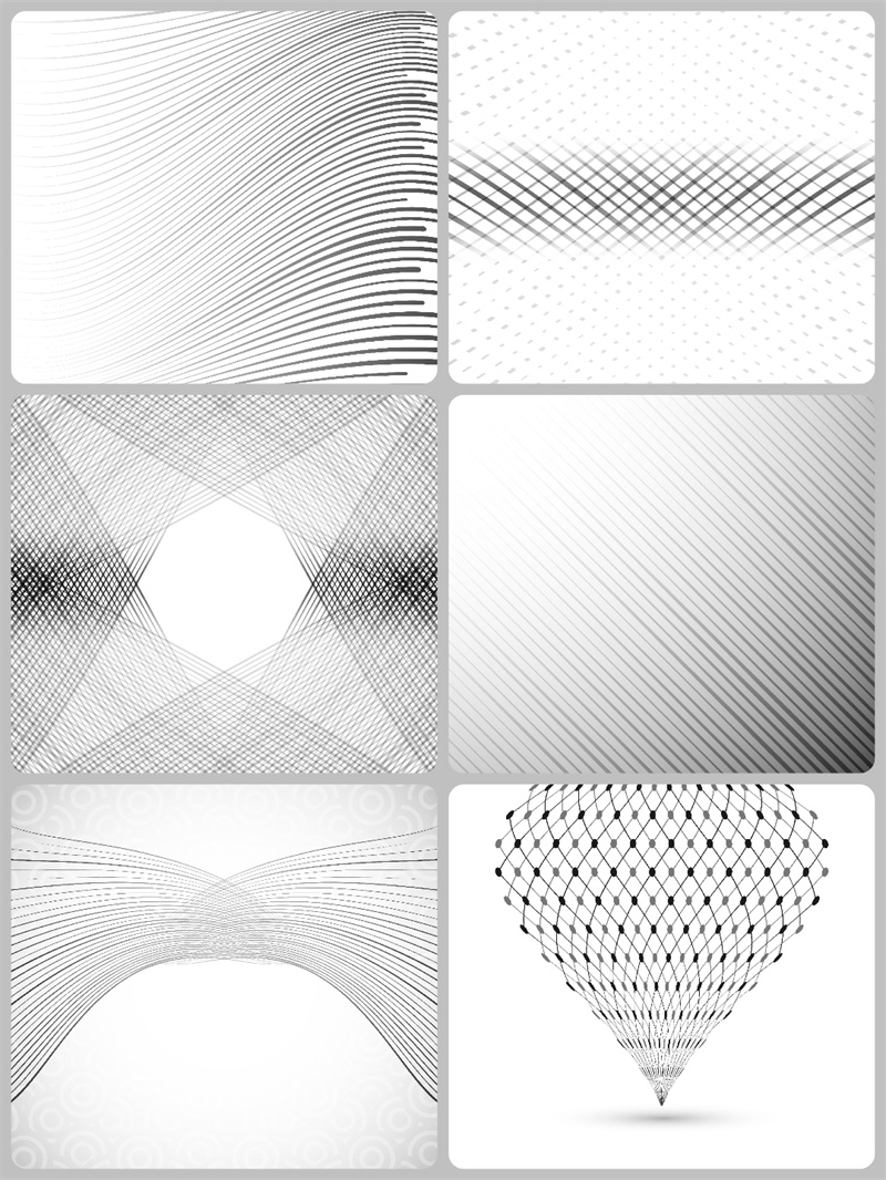 图片[3]-科技感放射状线条电线连接高清黑白背景平面底纹图案AI矢量图素材-设计猿