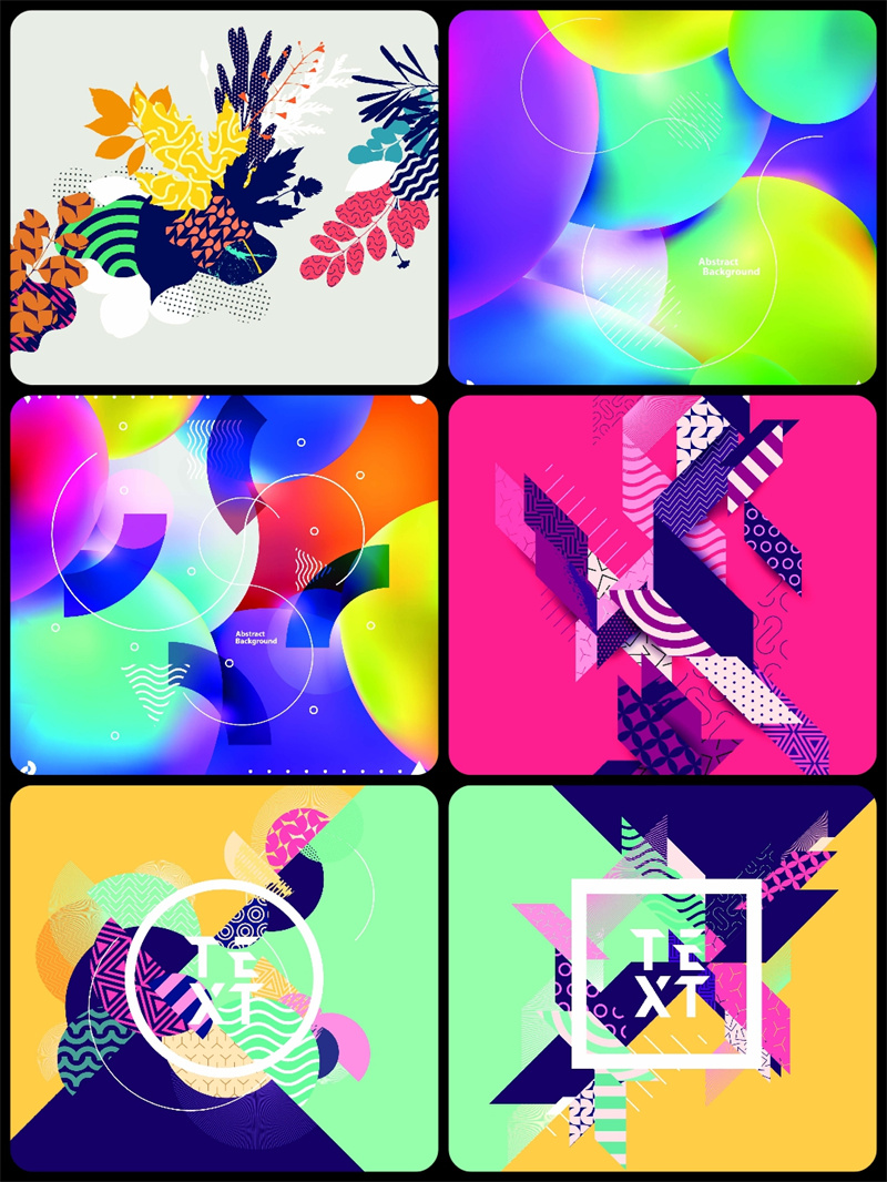 图片[4]-欧美几何流体渐变蒸汽波风抽象封面异形元素H5海报AI矢量模板素材-设计猿