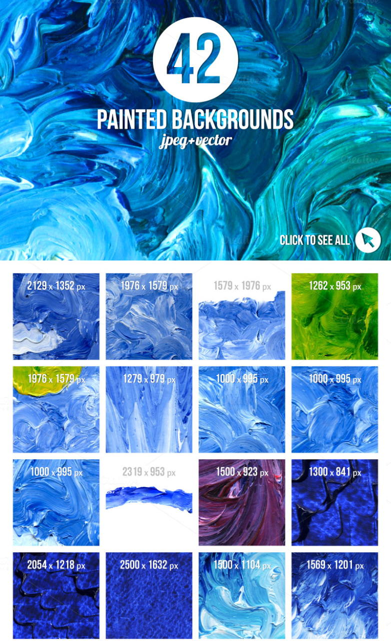 图片[1]-颜料油画油漆涂抹水彩效果涂鸦抽象色彩纹理背景AI矢量图片素材-设计猿