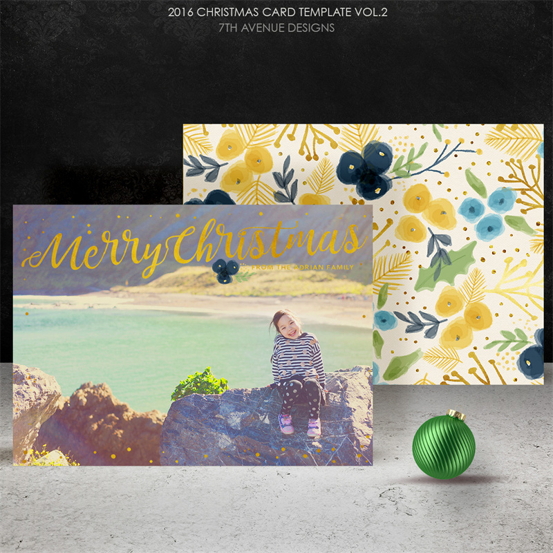 图片[2]-圣诞节冬季贺卡礼品小卡片照片明信片设计排版PSD模板PS素材合集-设计猿