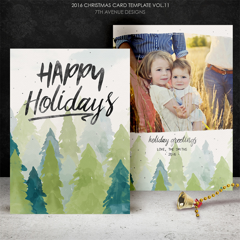 图片[11]-圣诞节冬季贺卡礼品小卡片照片明信片设计排版PSD模板PS素材合集-设计猿