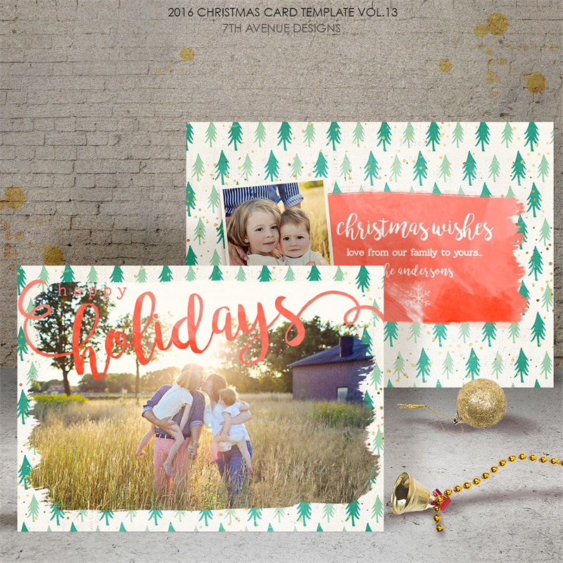 图片[13]-圣诞节冬季贺卡礼品小卡片照片明信片设计排版PSD模板PS素材合集-设计猿