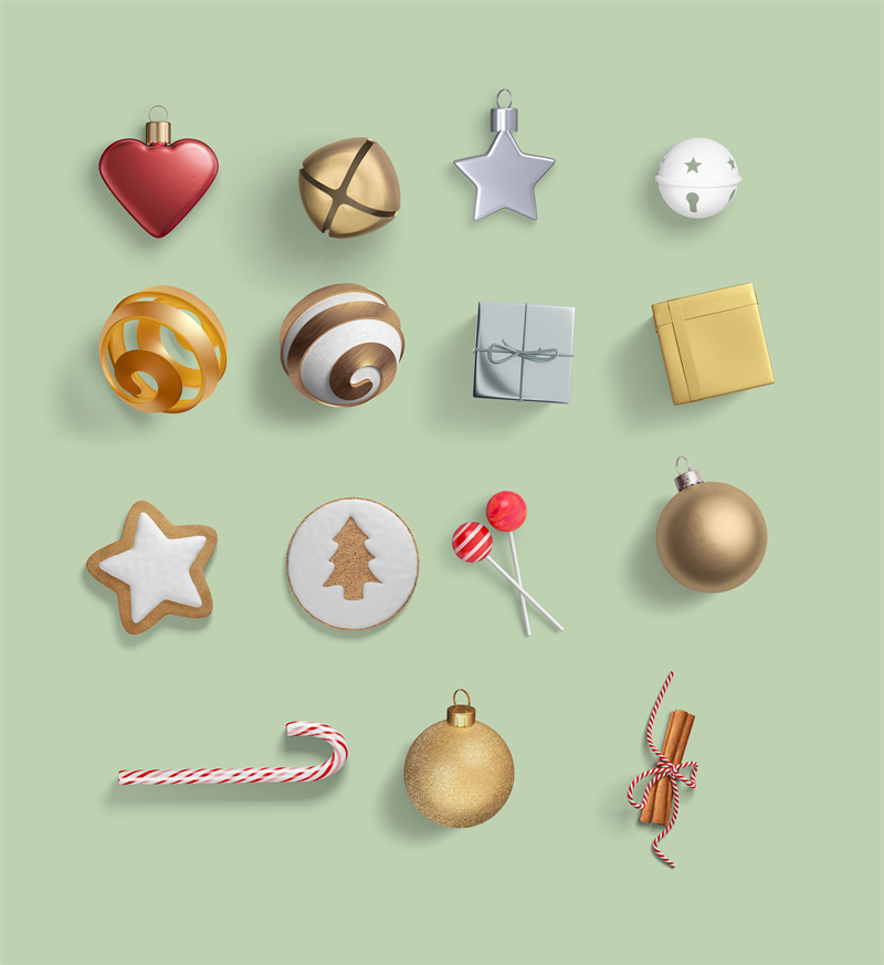 图片[2]-圣诞节冬季海报场景元素广告bnner时尚卡通排版设计PS素材合集包-设计猿