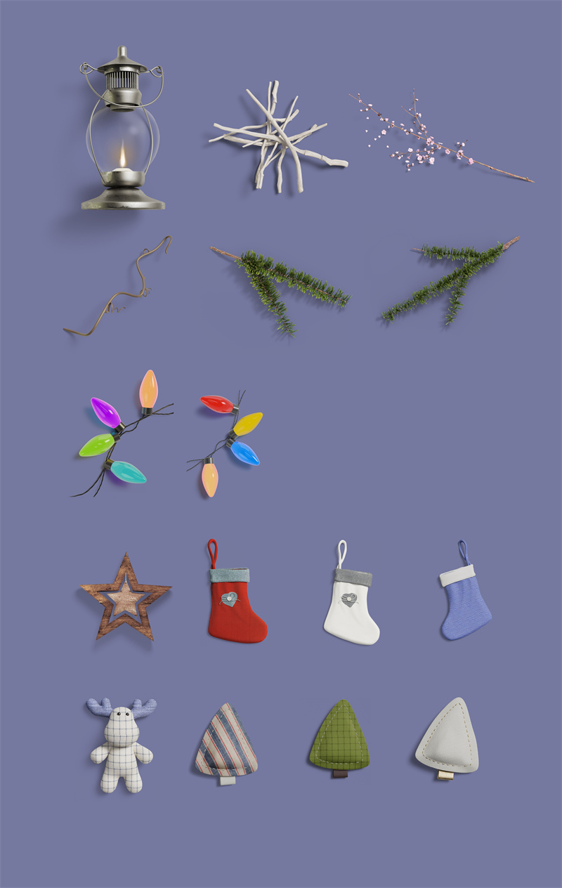 图片[4]-圣诞节冬季海报场景元素广告bnner时尚卡通排版设计PS素材合集包-设计猿