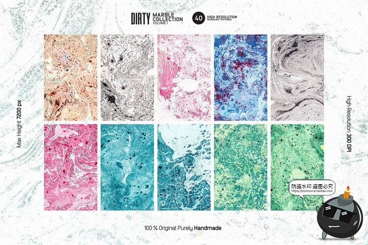图片[5]-油彩水彩酸性颜料绘制大理石纹理封面背景图片平面JPG图片素材-设计猿