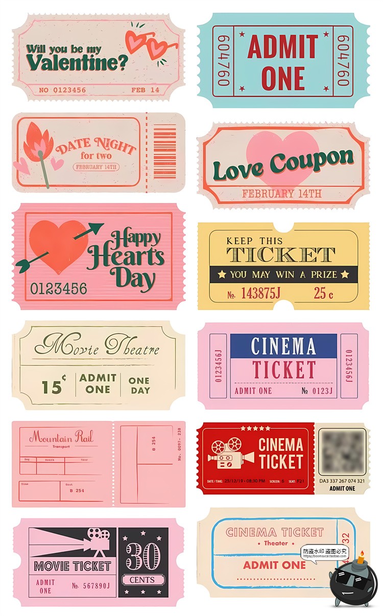 图片[4]-复古美式便签标签小票票据手帐拼贴元素装饰PNG免抠图饭圈素材图-设计猿