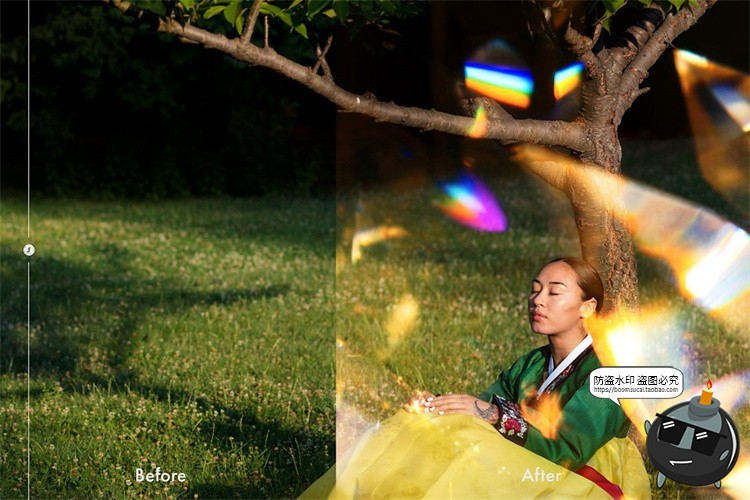 图片[4]-彩虹棱柱棱镜钻石水晶折射光效背景叠加图片后期合成PNG免抠素材-设计猿