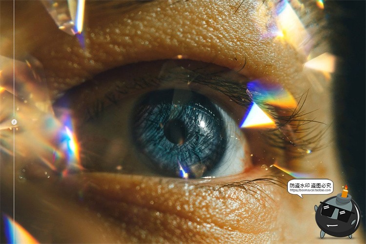 图片[9]-彩虹棱柱棱镜钻石水晶折射光效背景叠加图片后期合成PNG免抠素材-设计猿