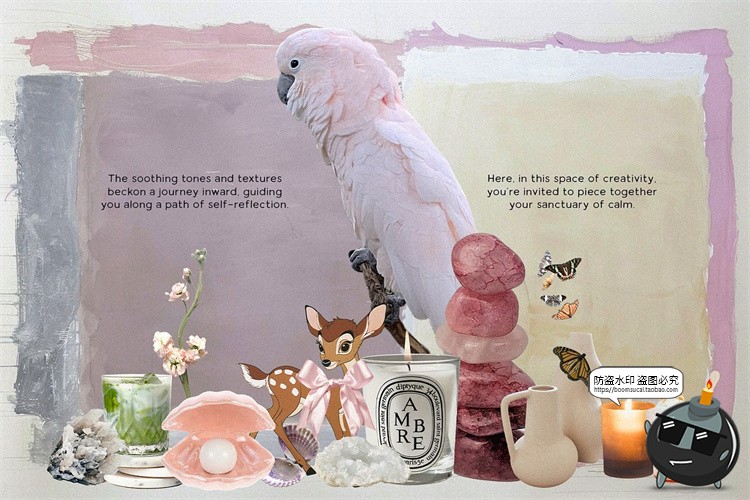 图片[8]-复古超现实主义抽象艺术度假剪纸拼贴手账PNG免抠图片美工素材-设计猿