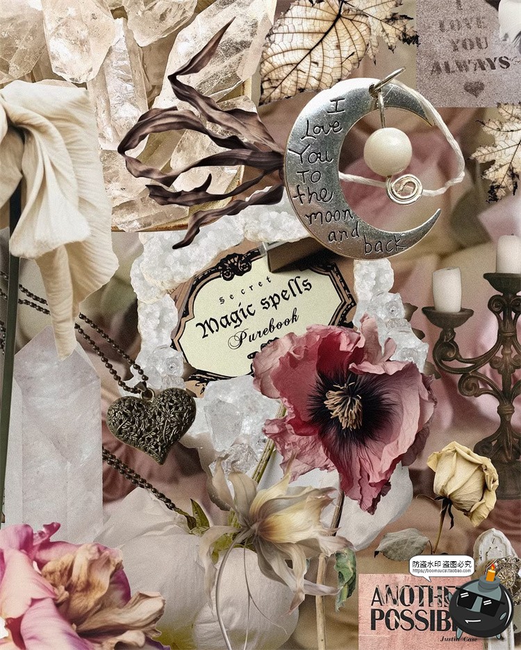 图片[6]-优雅复古时尚植物花卉生活美学抽象艺术混合拼贴PNG免抠图片素材-设计猿