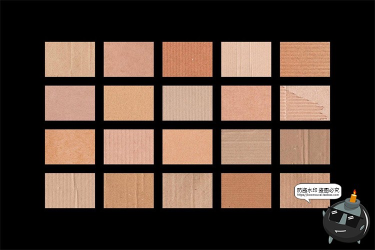 图片[2]-复古做旧瓦楞纸板牛皮纸粗糙折痕艺术纸纹理材质背景JPG图片素材-设计猿