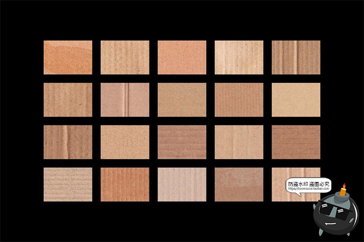 图片[3]-复古做旧瓦楞纸板牛皮纸粗糙折痕艺术纸纹理材质背景JPG图片素材-设计猿