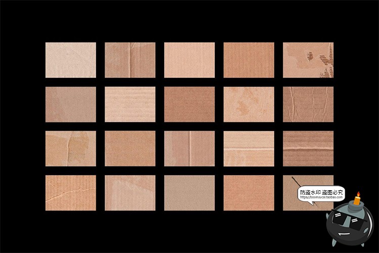 图片[4]-复古做旧瓦楞纸板牛皮纸粗糙折痕艺术纸纹理材质背景JPG图片素材-设计猿