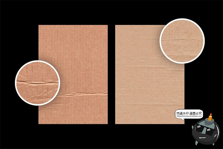 图片[5]-复古做旧瓦楞纸板牛皮纸粗糙折痕艺术纸纹理材质背景JPG图片素材-设计猿