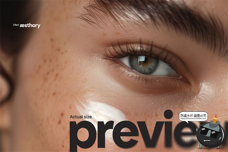 图片[2]-美妆护肤化妆品女性面部雀斑毛孔肌肤特写高清背景JPG图片素材-设计猿