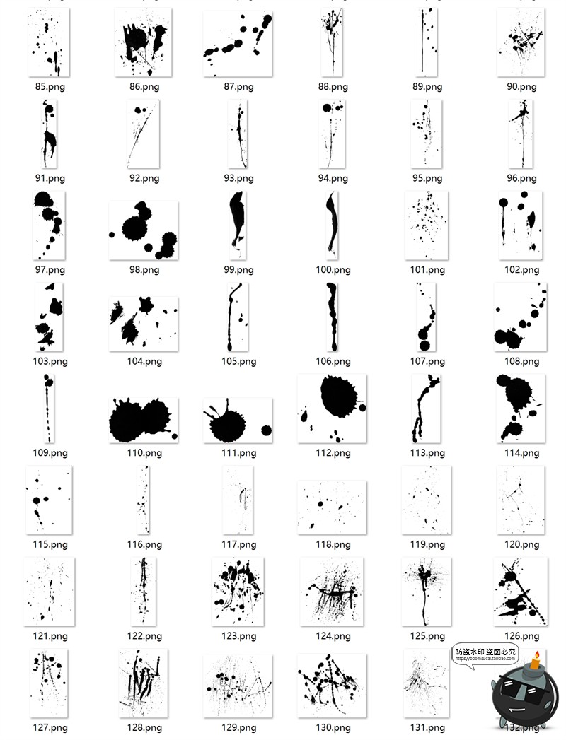 图片[2]-血液血滴血迹飞溅滴落纹理肌理底纹免扣背景后期合成PNG图片素材-设计猿