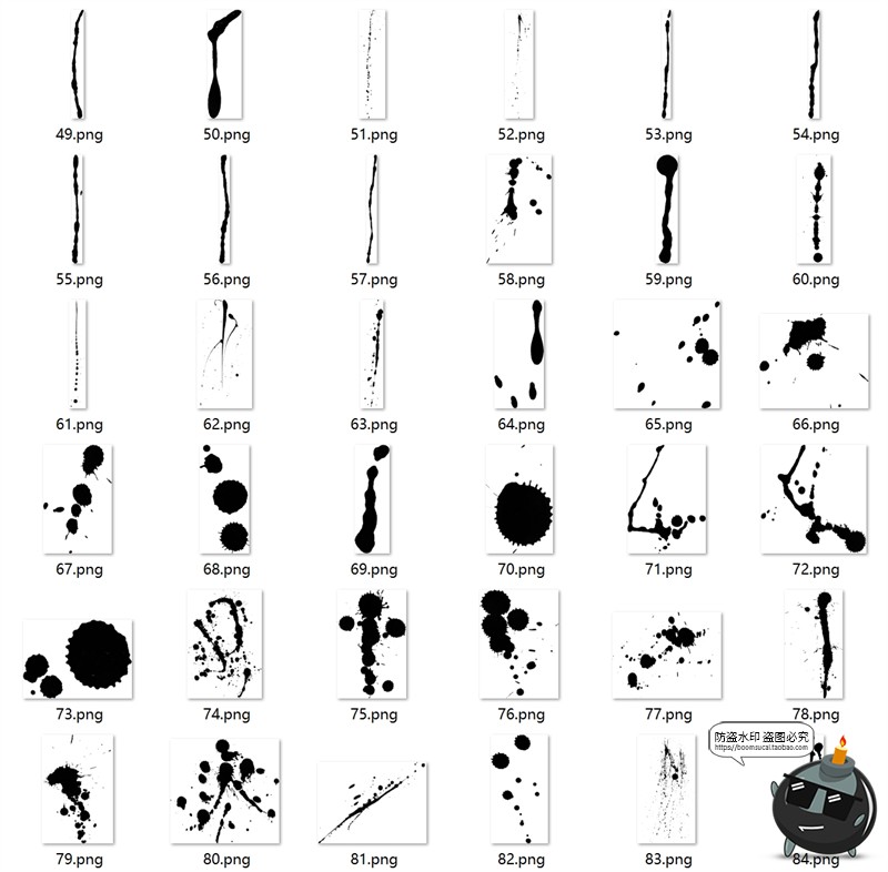 图片[4]-血液血滴血迹飞溅滴落纹理肌理底纹免扣背景后期合成PNG图片素材-设计猿