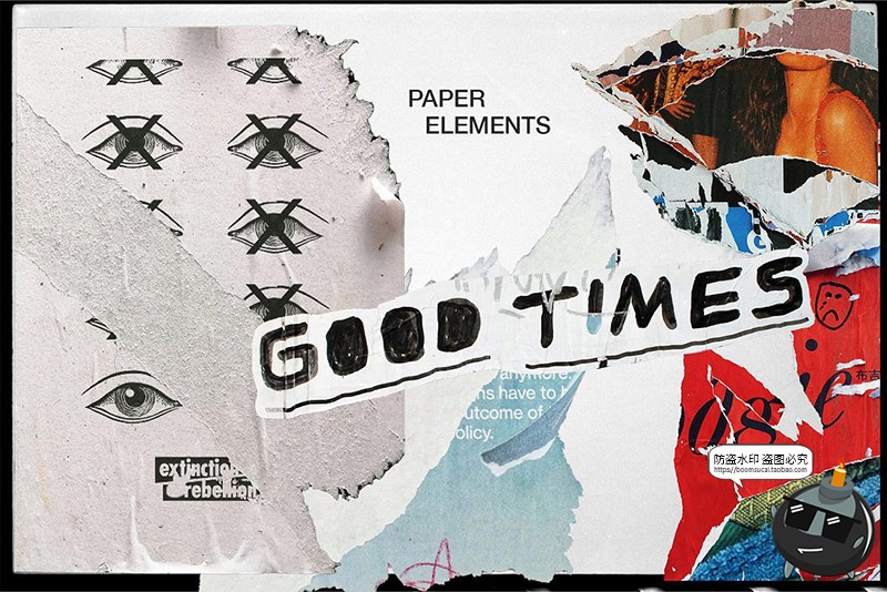 图片[2]-复古情绪相框纸张纹理贴纸拼接拼贴艺术剪贴画PNG免抠图片素材-设计猿