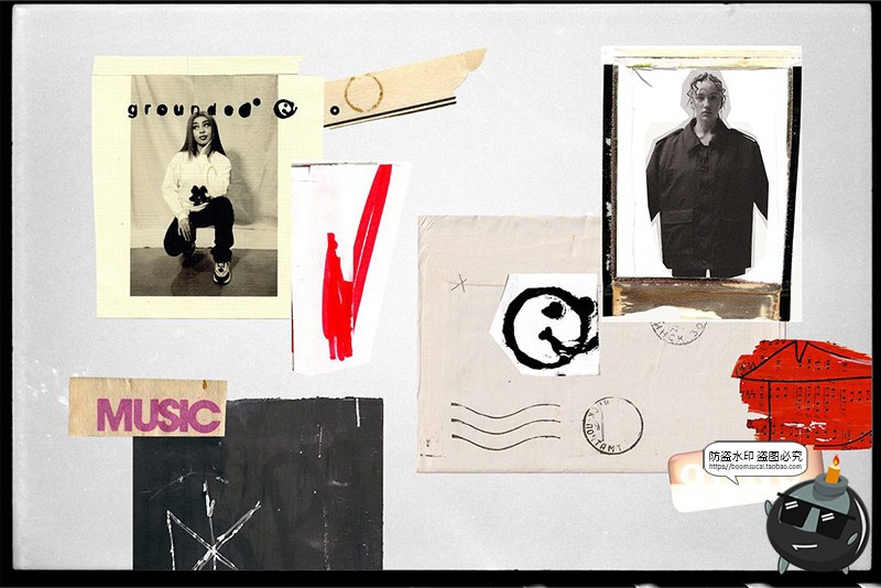 图片[3]-复古情绪相框纸张纹理贴纸拼接拼贴艺术剪贴画PNG免抠图片素材-设计猿