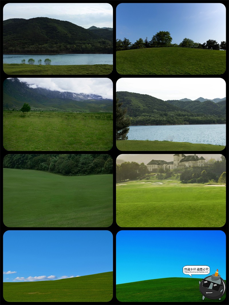 图片[4]-真实高清草坪草地草丛外景婚礼婚纱修图后期背景合成JPG图片素材-设计猿