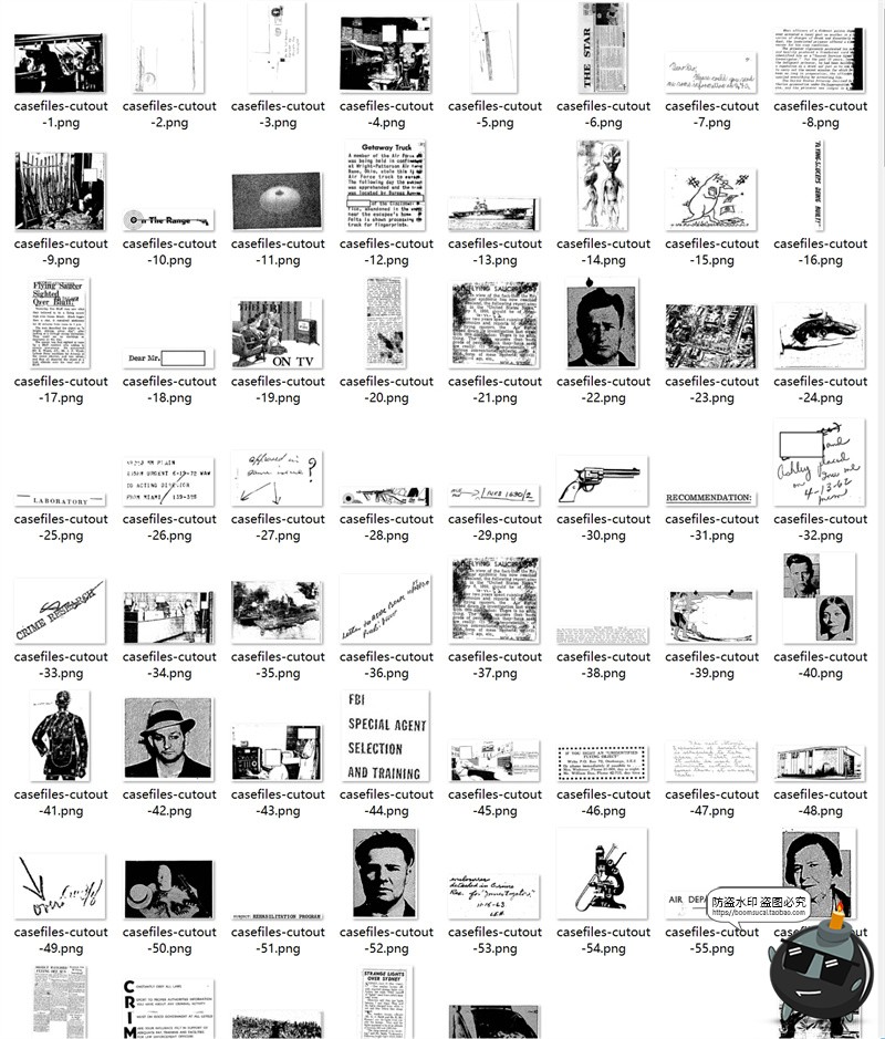 图片[5]-复古做旧破损案例档案资料扫描文件拼贴剪贴画纸张纹理图JPG素材-设计猿