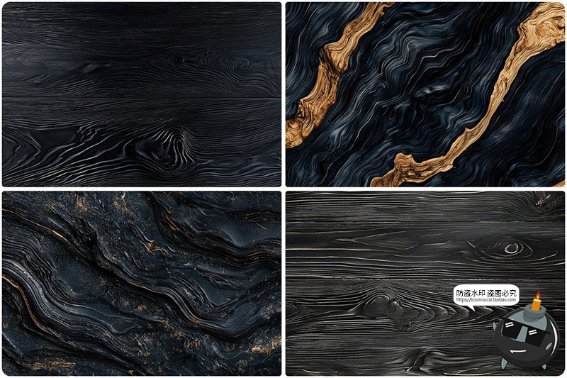 图片[2]-黑色熏黑木板木纹木质感背景墨色JPG图片底纹装饰表面纹理素材图-设计猿