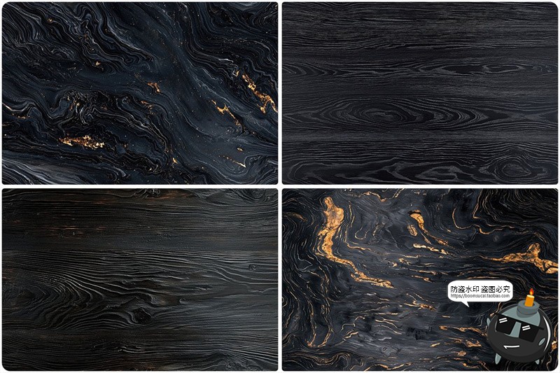 图片[4]-黑色熏黑木板木纹木质感背景墨色JPG图片底纹装饰表面纹理素材图-设计猿