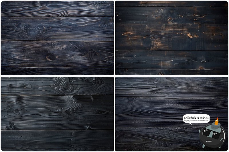 图片[5]-黑色熏黑木板木纹木质感背景墨色JPG图片底纹装饰表面纹理素材图-设计猿