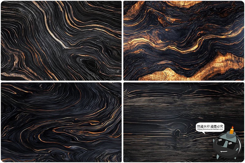 图片[9]-黑色熏黑木板木纹木质感背景墨色JPG图片底纹装饰表面纹理素材图-设计猿