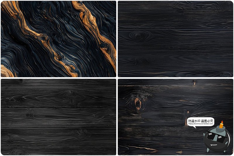 图片[10]-黑色熏黑木板木纹木质感背景墨色JPG图片底纹装饰表面纹理素材图-设计猿