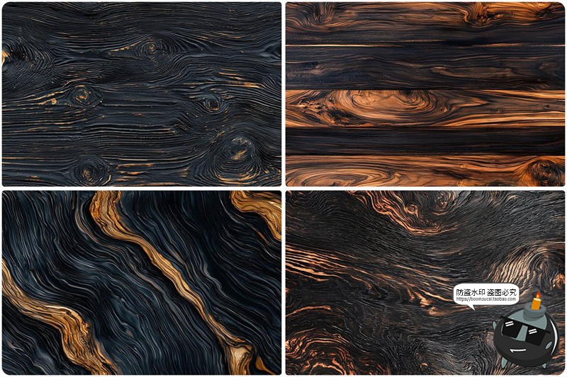 图片[11]-黑色熏黑木板木纹木质感背景墨色JPG图片底纹装饰表面纹理素材图-设计猿