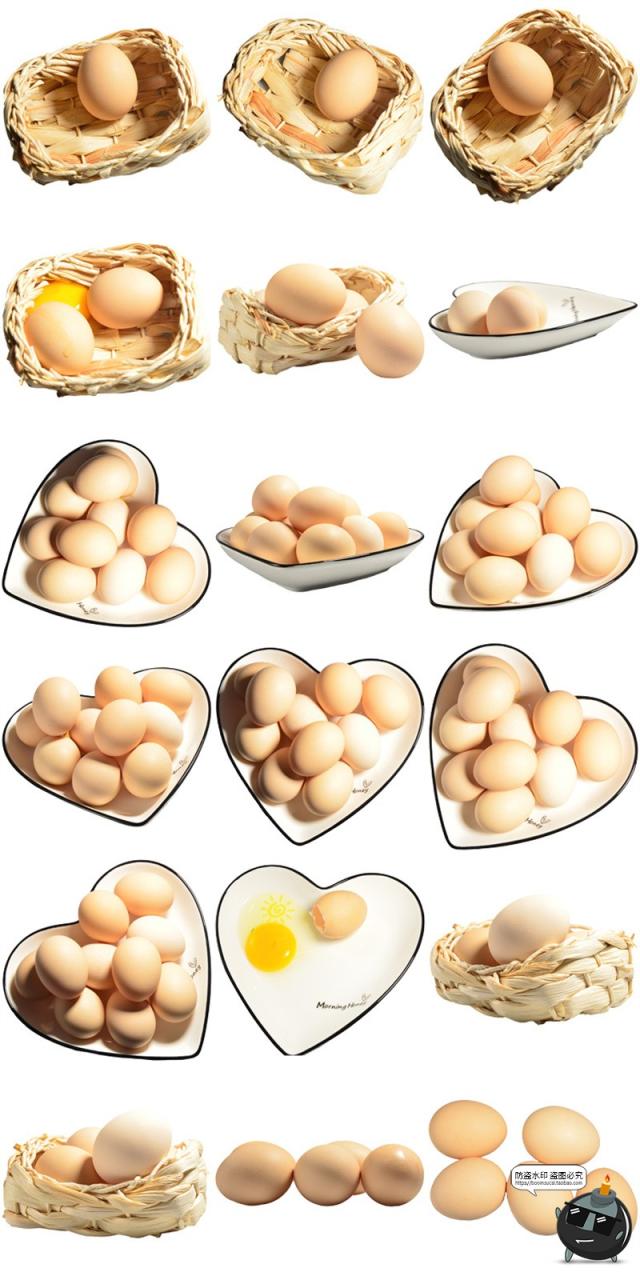 图片[1]-新鲜生鸡蛋裂鸡蛋土鸡蛋电商生鲜海报广告配图元素PNG免抠图素材-设计猿