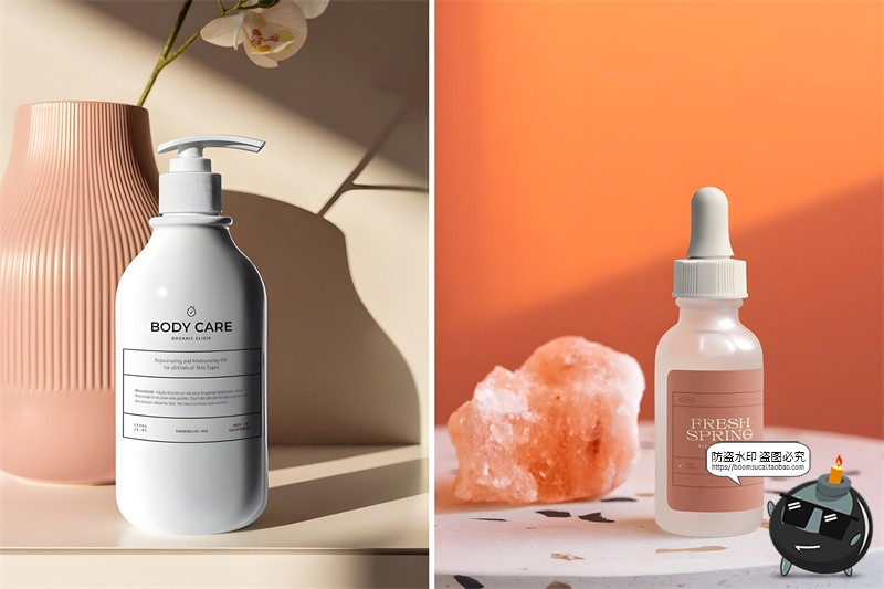 图片[6]-复古时尚化妆护肤品香水包装标签贴纸排版设计版式AI矢量模板素材-设计猿