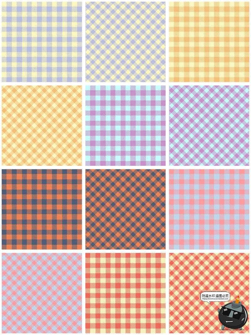 图片[8]-经典百搭格子纹交叉方格纹理服装纹无缝底纹平铺图案JPG图片素材-设计猿