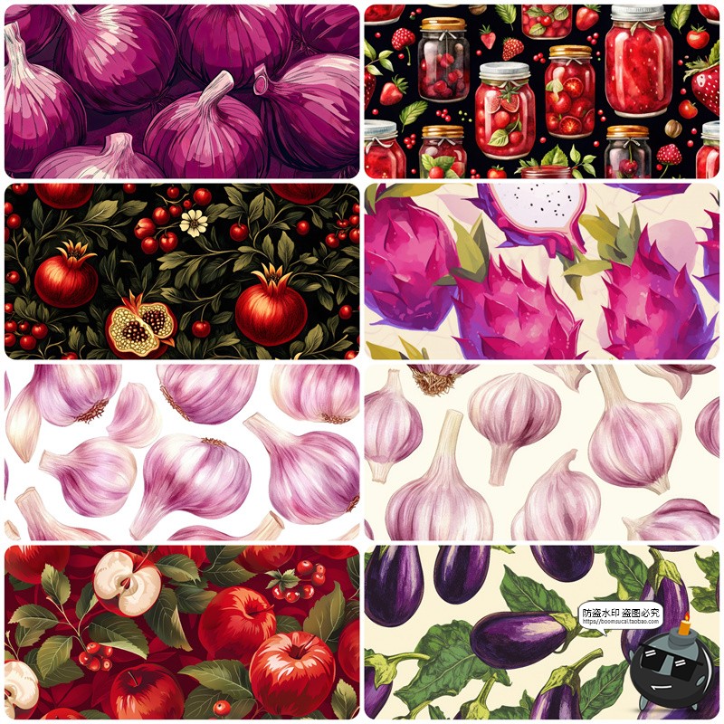 图片[8]-水果蔬菜食物食材甜品美食广告海报背景平铺重复图案JPG图片素材-设计猿