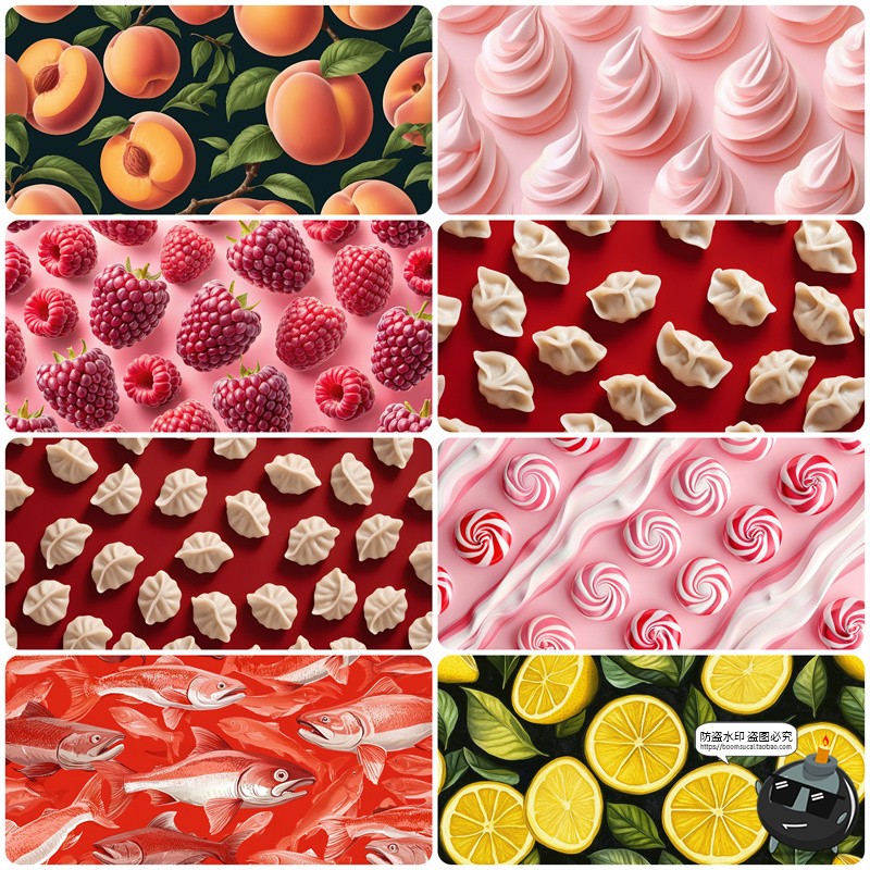 图片[10]-水果蔬菜食物食材甜品美食广告海报背景平铺重复图案JPG图片素材-设计猿