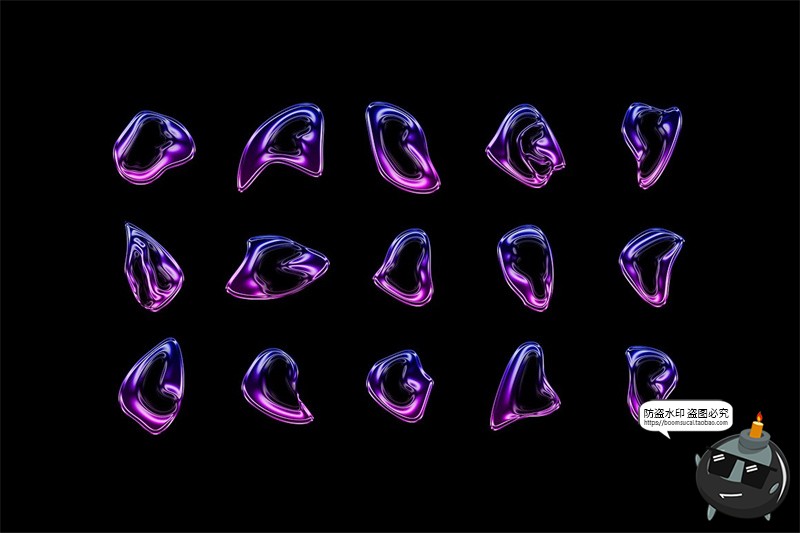 图片[3]-未来科幻时尚镀铬液体金属水珠光泽透明水滴PNG免抠高清图片素材-设计猿