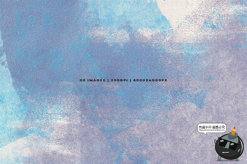 图片[2]-复古RISO油墨印刷叠印套印效果背景后期叠加合成纹理JPG图片素材-设计猿