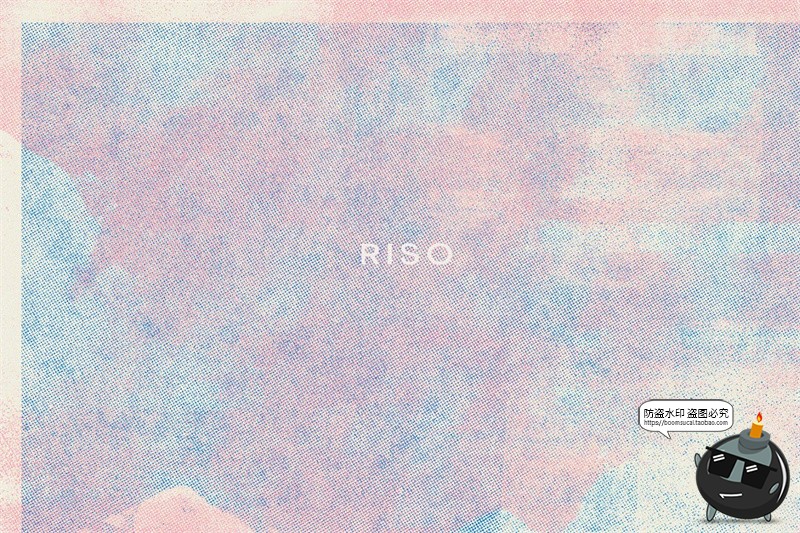 图片[5]-复古RISO油墨印刷叠印套印效果背景后期叠加合成纹理JPG图片素材-设计猿