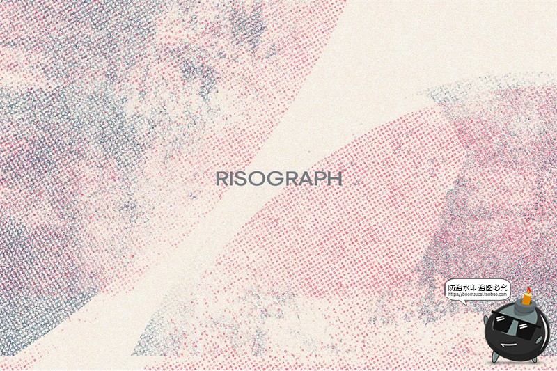 图片[8]-复古RISO油墨印刷叠印套印效果背景后期叠加合成纹理JPG图片素材-设计猿