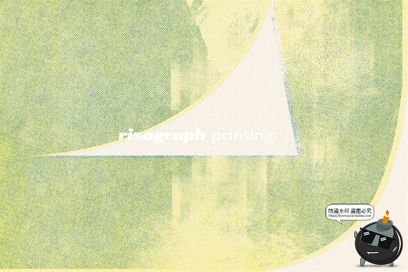 图片[10]-复古RISO油墨印刷叠印套印效果背景后期叠加合成纹理JPG图片素材-设计猿