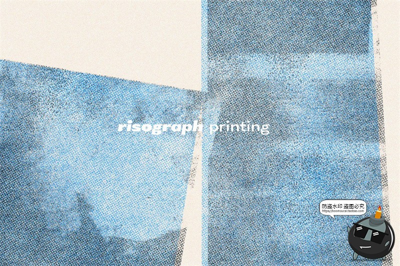 图片[12]-复古RISO油墨印刷叠印套印效果背景后期叠加合成纹理JPG图片素材-设计猿
