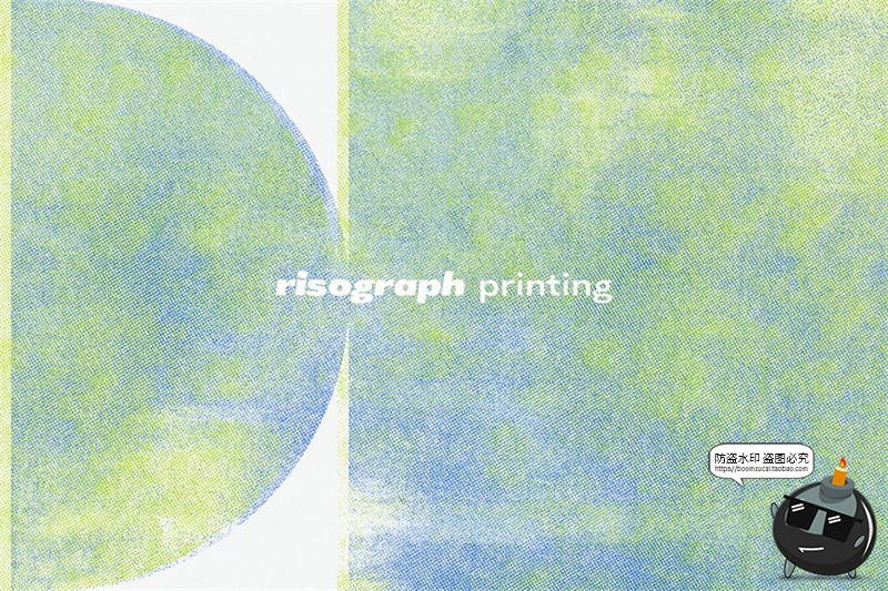 图片[13]-复古RISO油墨印刷叠印套印效果背景后期叠加合成纹理JPG图片素材-设计猿