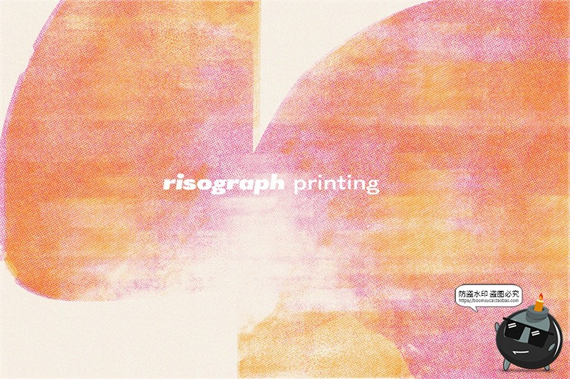 图片[14]-复古RISO油墨印刷叠印套印效果背景后期叠加合成纹理JPG图片素材-设计猿