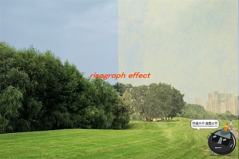 图片[18]-复古RISO油墨印刷叠印套印效果背景后期叠加合成纹理JPG图片素材-设计猿