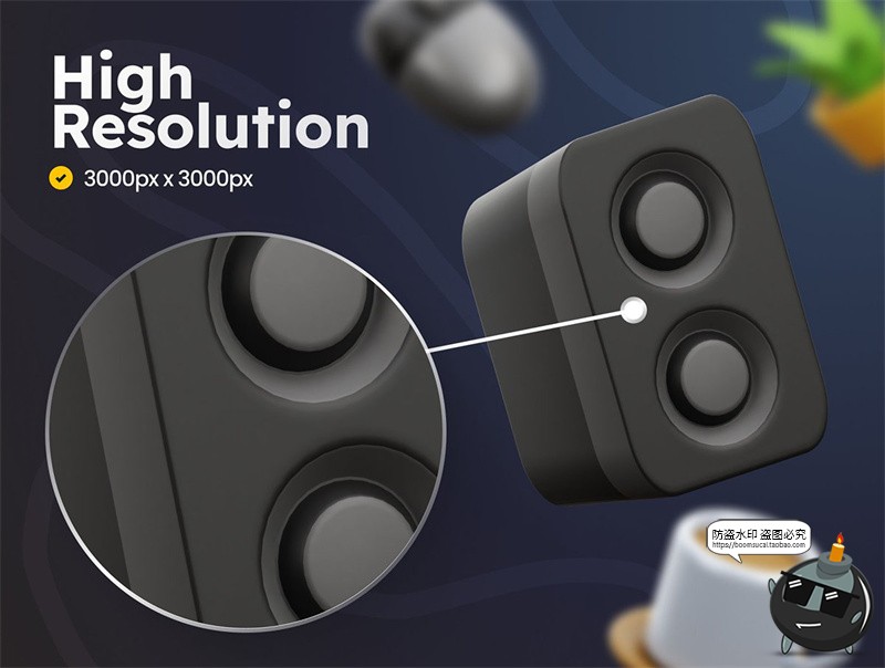 图片[5]-Q版3D卡通创意家居家具家用电器3D插图UI界面obj图标PNG免扣素材-设计猿