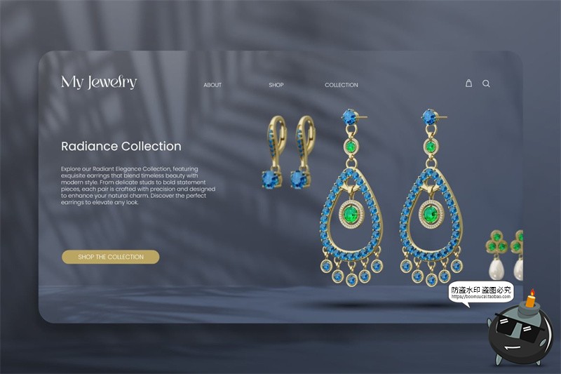 图片[5]-珠宝首饰戒指耳环项链耳钉手镯手链胸针头饰3D icon图标PNG素材-设计猿