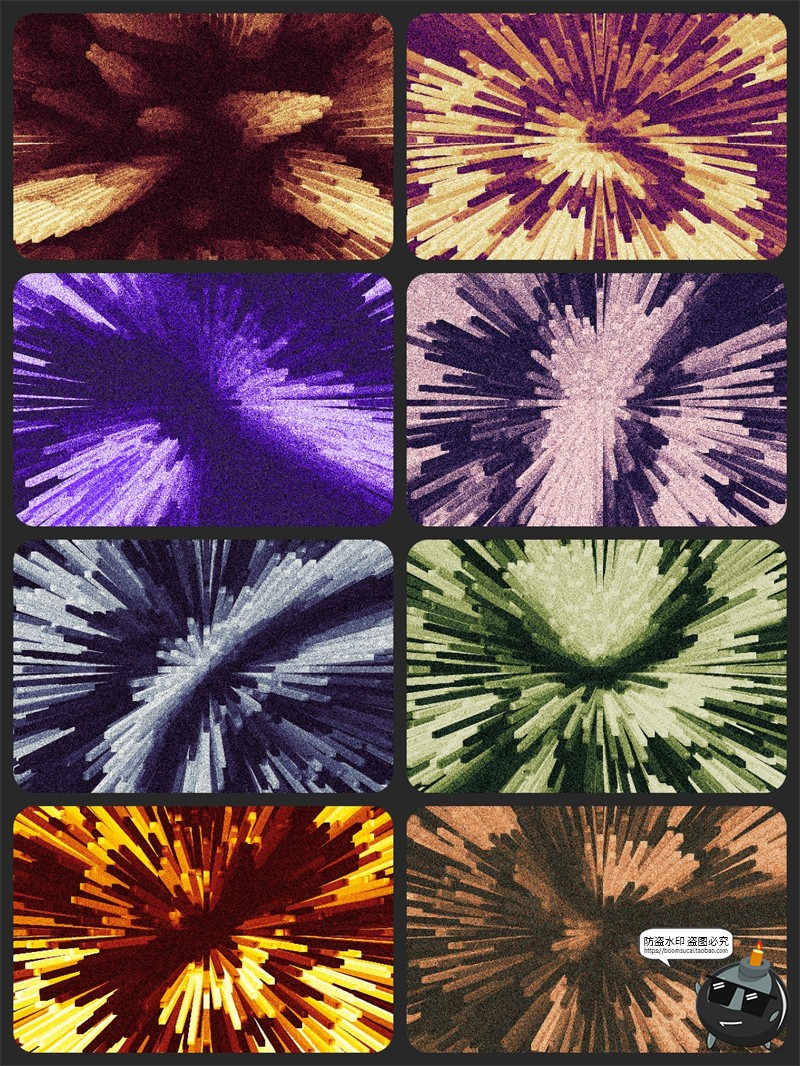 图片[2]-复古科幻3D抽象爆炸颗粒噪点几何图形装饰艺术背景JPG图片素材-设计猿