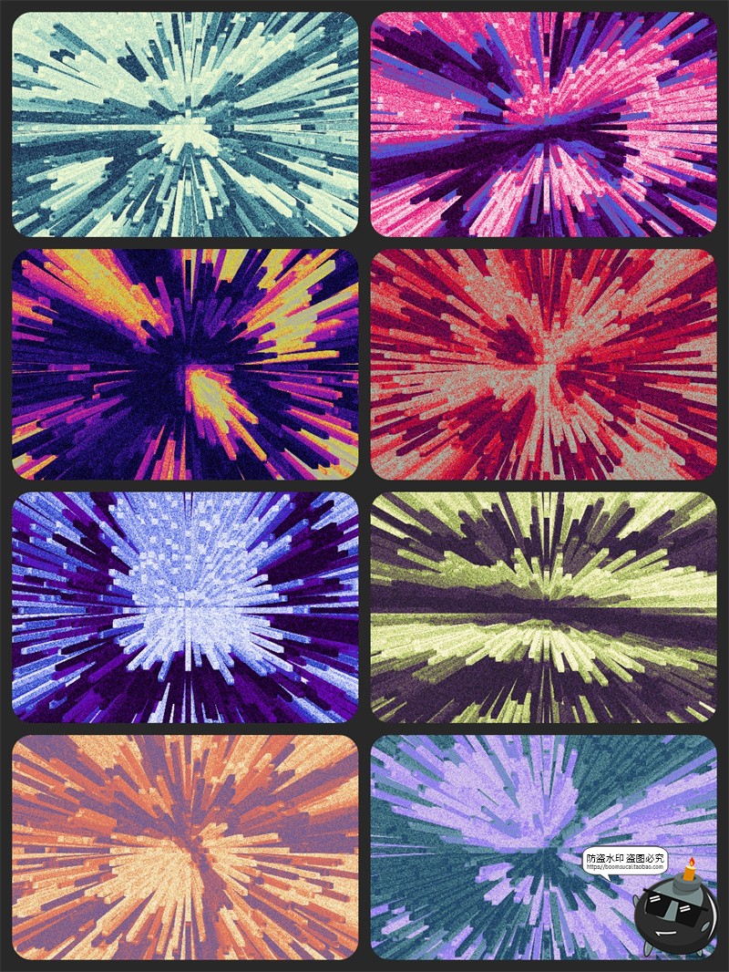 图片[3]-复古科幻3D抽象爆炸颗粒噪点几何图形装饰艺术背景JPG图片素材-设计猿